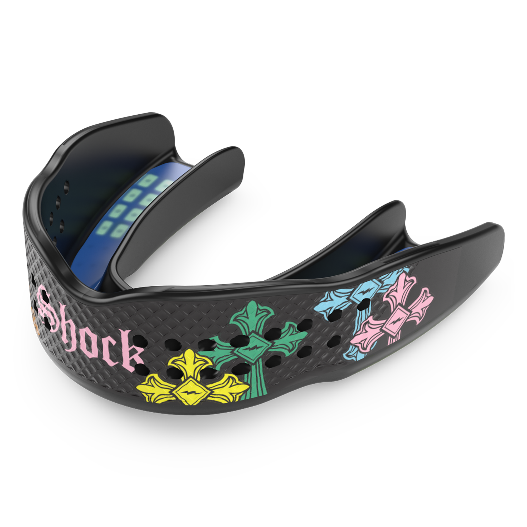 Shock Doctor Trash Talker Divine Drip Football Mouthguard - BLACK/MULTI